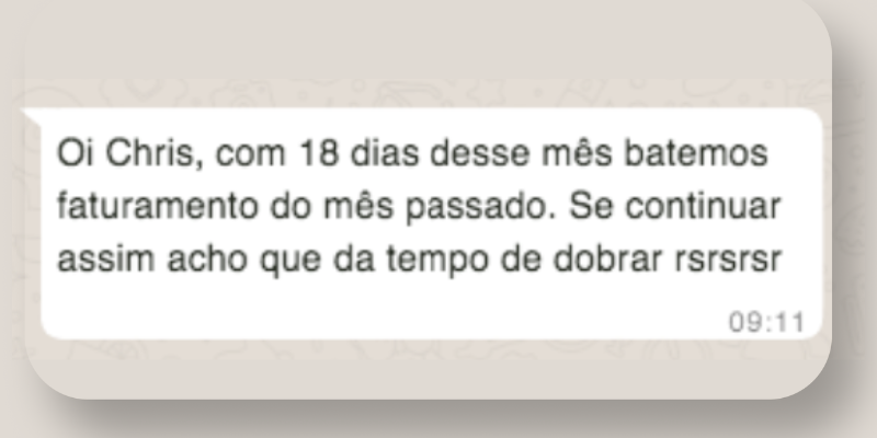 depoimento faturamento